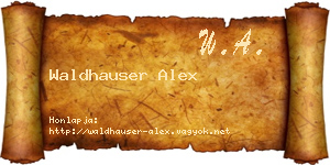 Waldhauser Alex névjegykártya