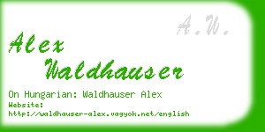 alex waldhauser business card